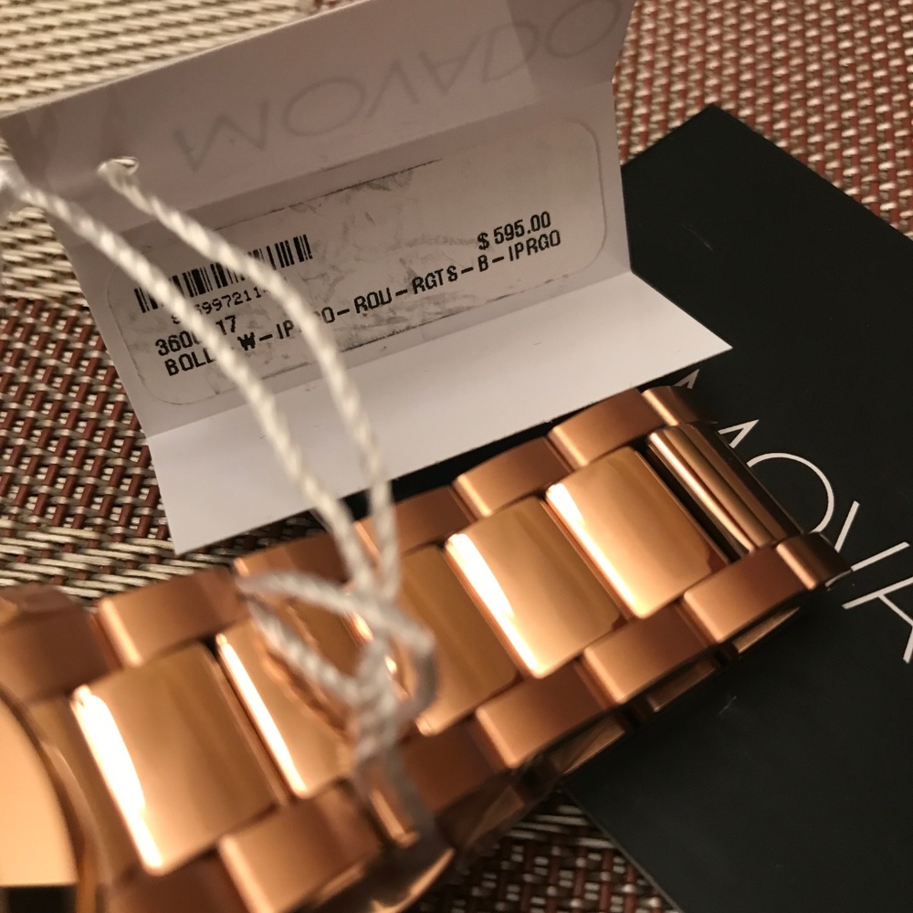 Movado Bold Stainless Steel Rose Gold Watch - Picture 6 of 6